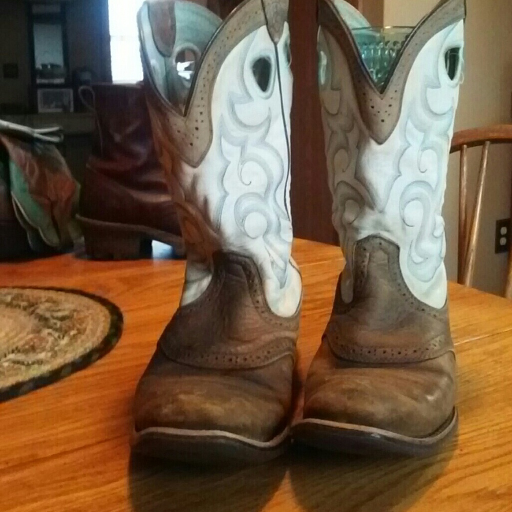 Ariat White topped Boots